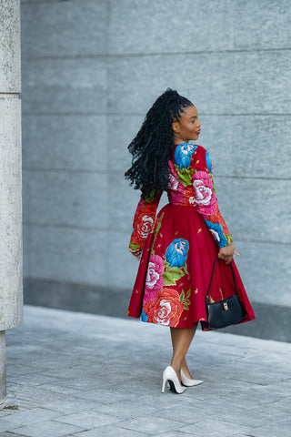 SHANI FLORAL MIDI DRESS Dresses