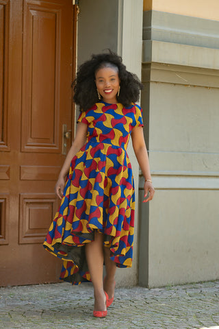 Antonia Multicoloured High Low Dress Dresses