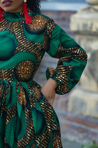MALKIA GREEN MAXI DRESS