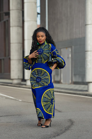 LEONA BLUE DRESS Dresses