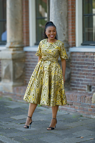 OLUCHI GOLD DRESS