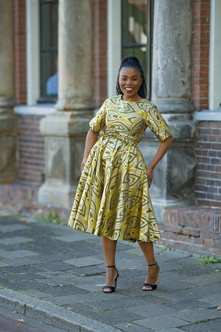 OLUCHI GOLD DRESS
