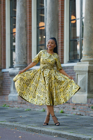 OLUCHI GOLD DRESS