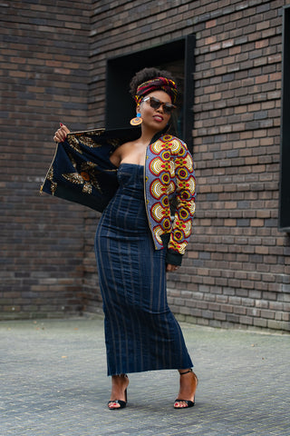 AMMA MULTIWAY NAVY BLUE BOMBER JACKET