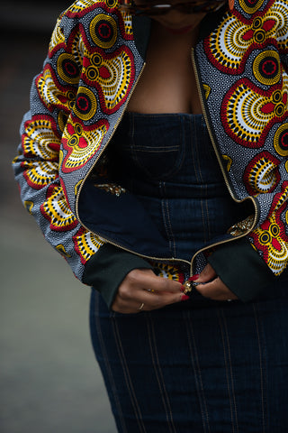 AMMA MULTIWAY NAVY BLUE BOMBER JACKET