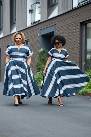 PRE-ORDER PEJU WHITE AND BLACK DRESS