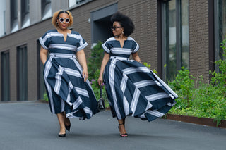 PRE-ORDER PEJU WHITE AND BLACK DRESS