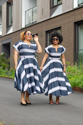 PRE-ORDER PEJU WHITE AND BLACK DRESS