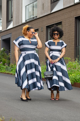 PRE-ORDER PEJU WHITE AND BLACK DRESS