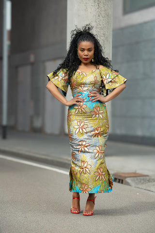 MOJISOLA GOLD DRESS Women’s Dress