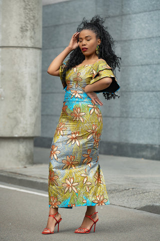 MOJISOLA GOLD DRESS Women’s Dress