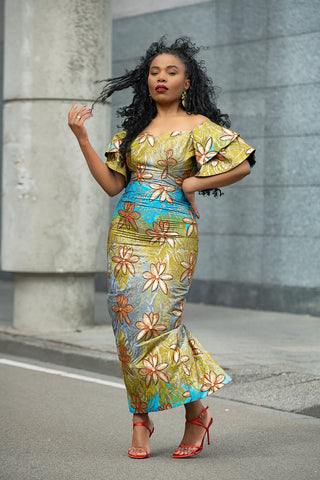 MOJISOLA GOLD DRESS Women’s Dress