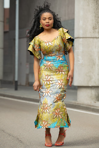 MOJISOLA GOLD DRESS Women’s Dress