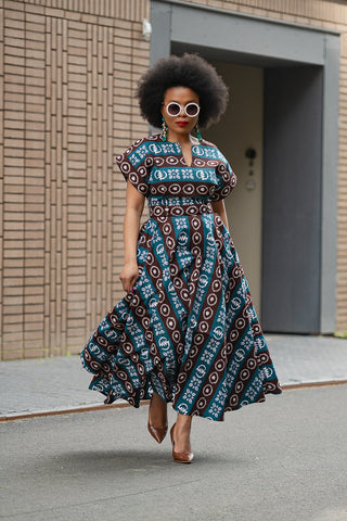Peju Tribal Blue Dress Dresses