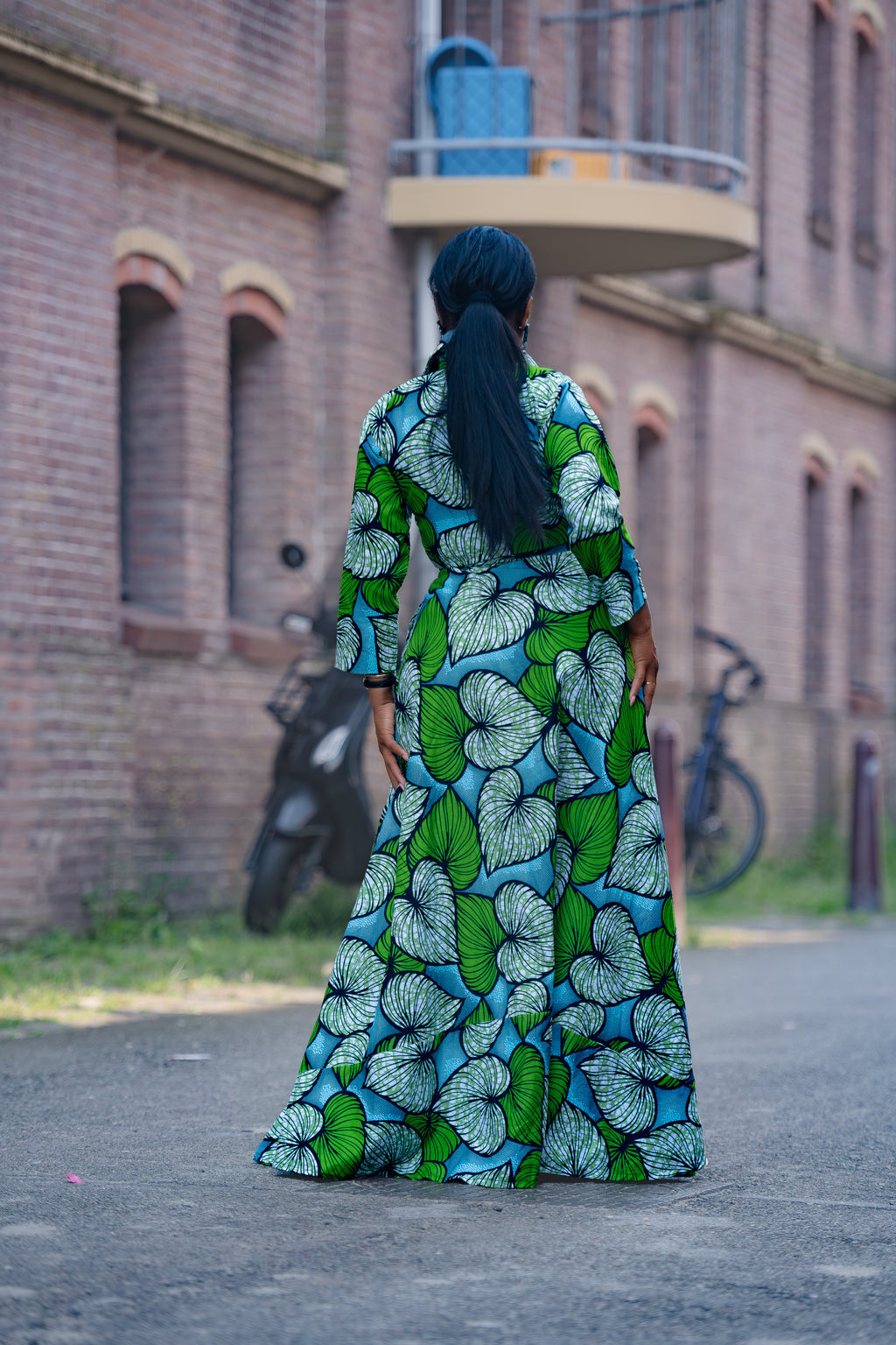 Amahle Green African Print Dress