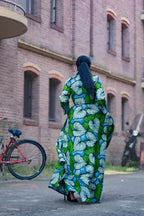 Amahle Green African Print Dress