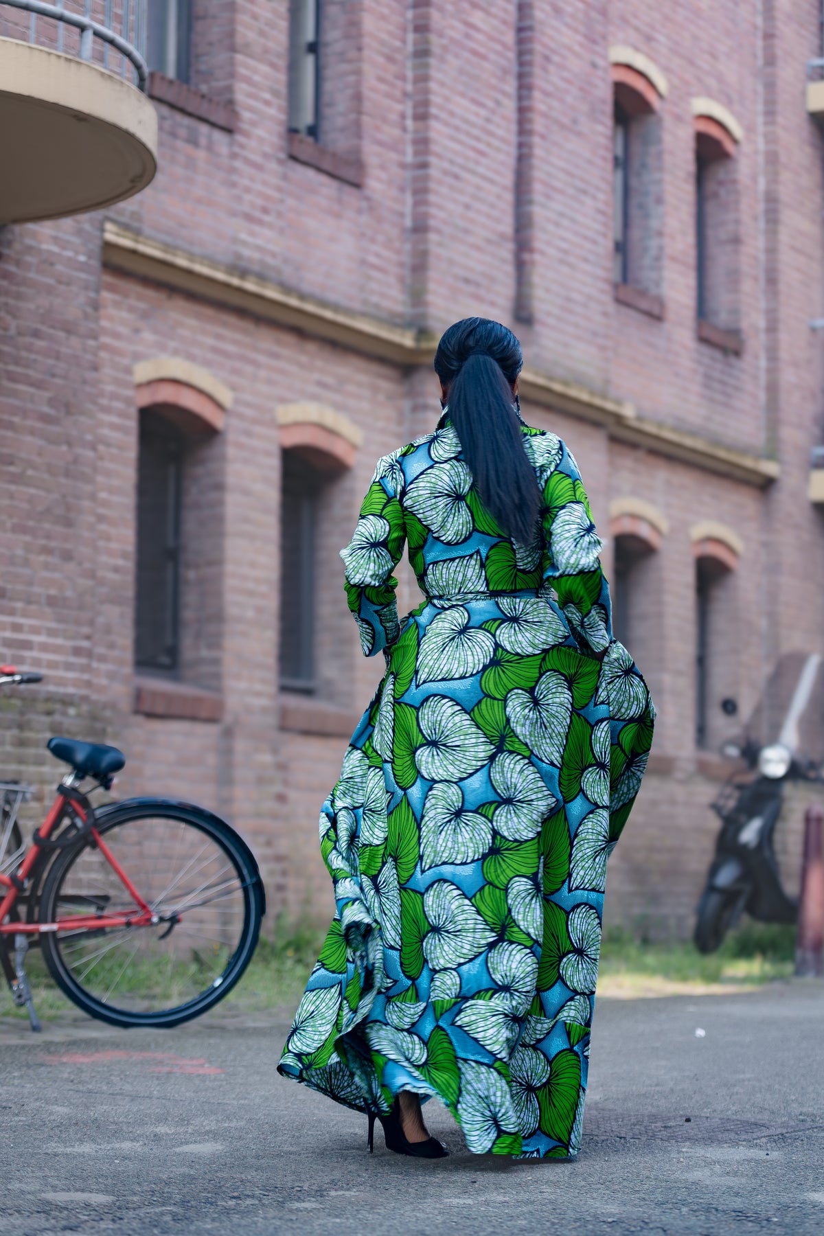 Amahle Green African Print Dress