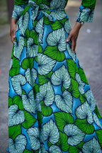 Amahle Green African Print Dress