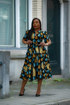Beverly African Print Midi Dress