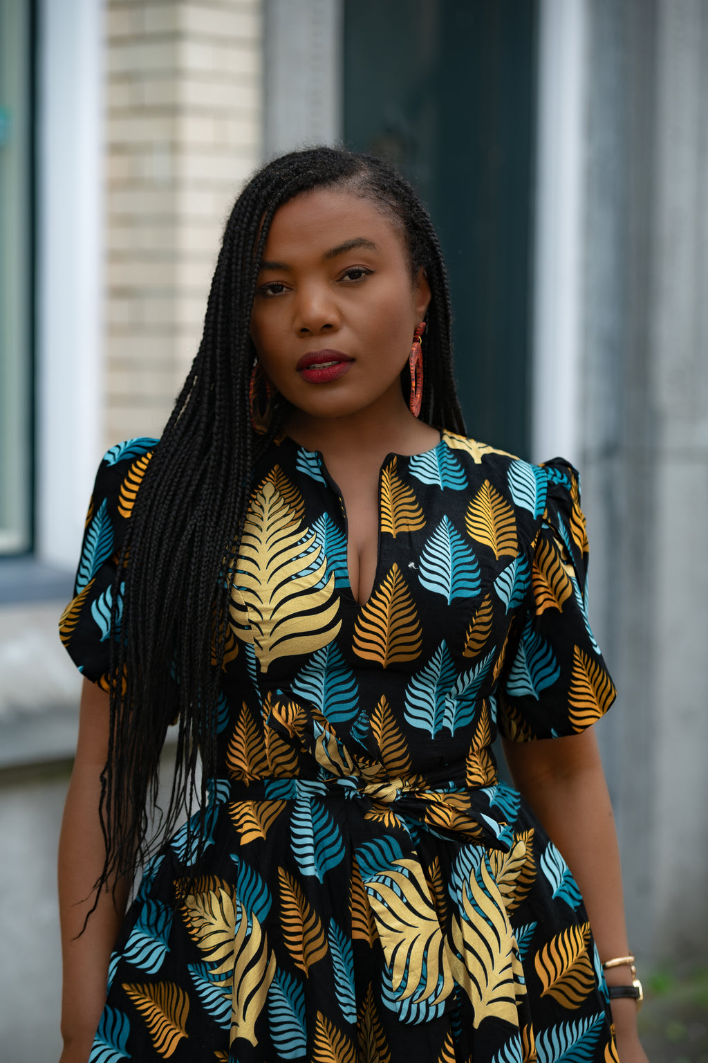 Beverly African Print Midi Dress