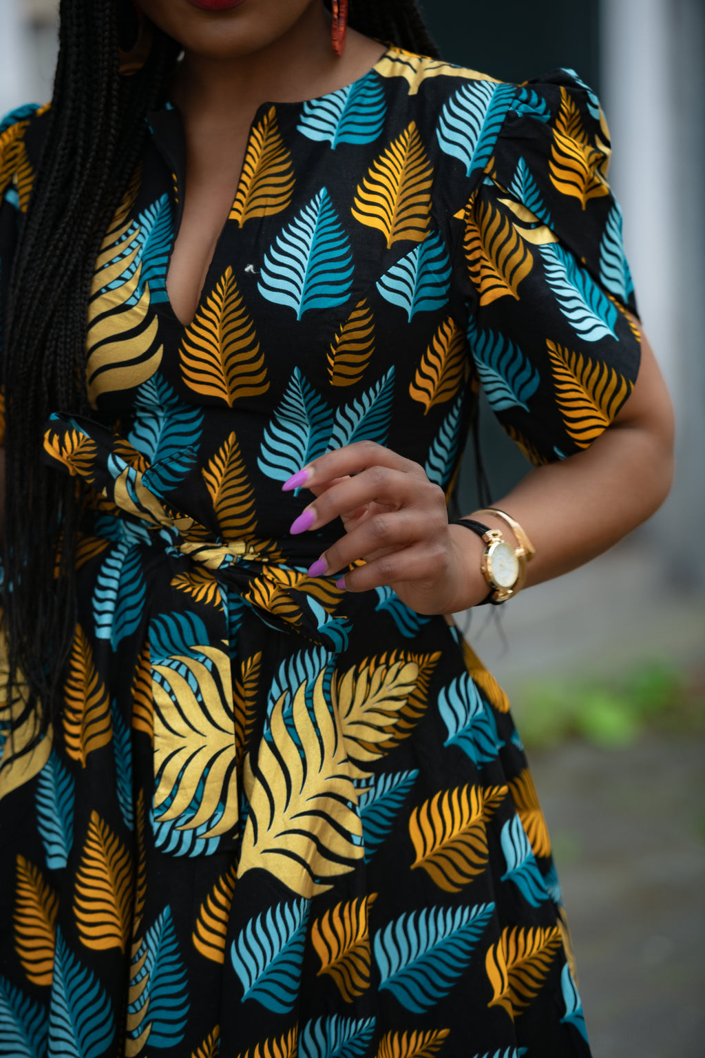 Beverly African Print Midi Dress