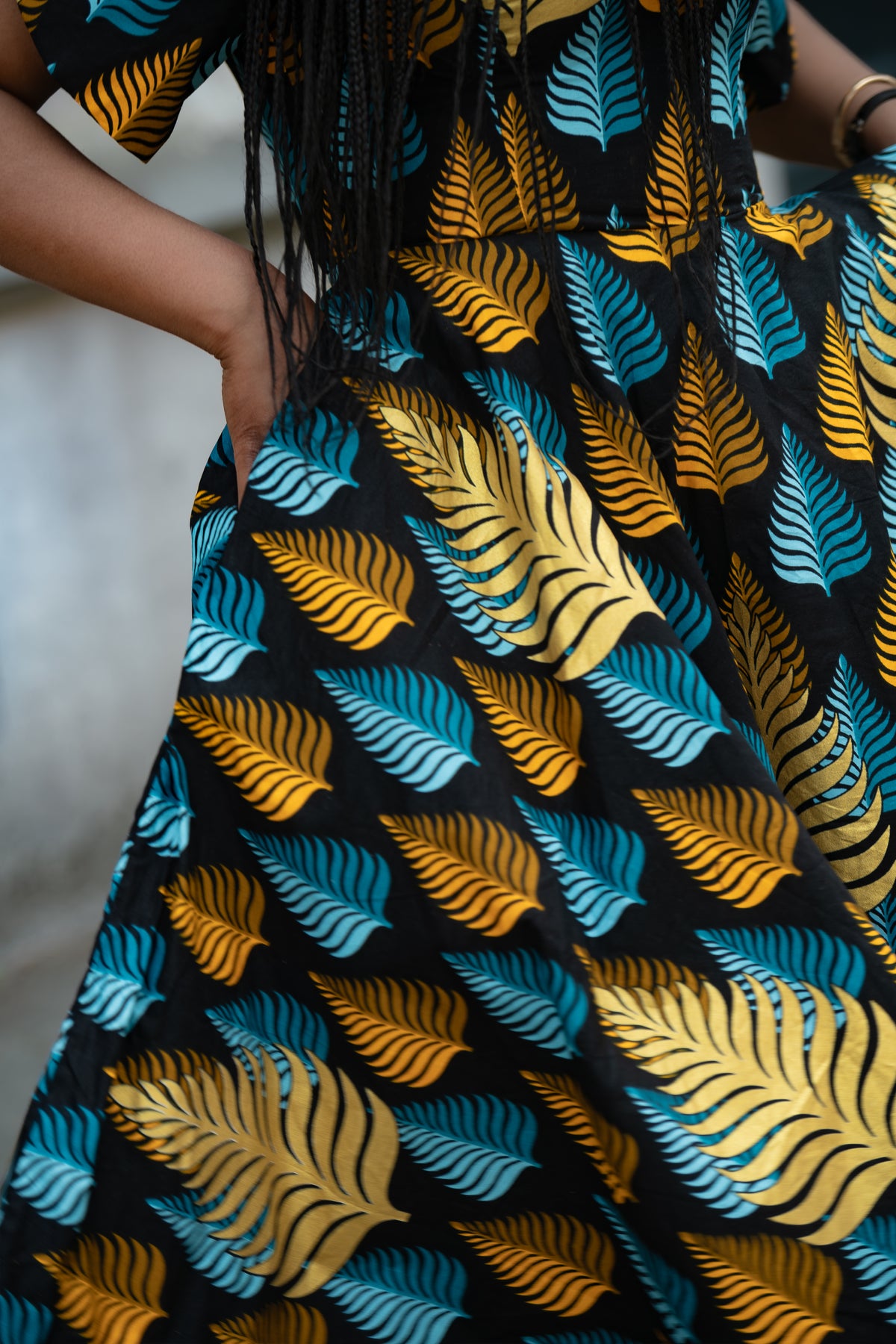 Beverly African Print Midi Dress