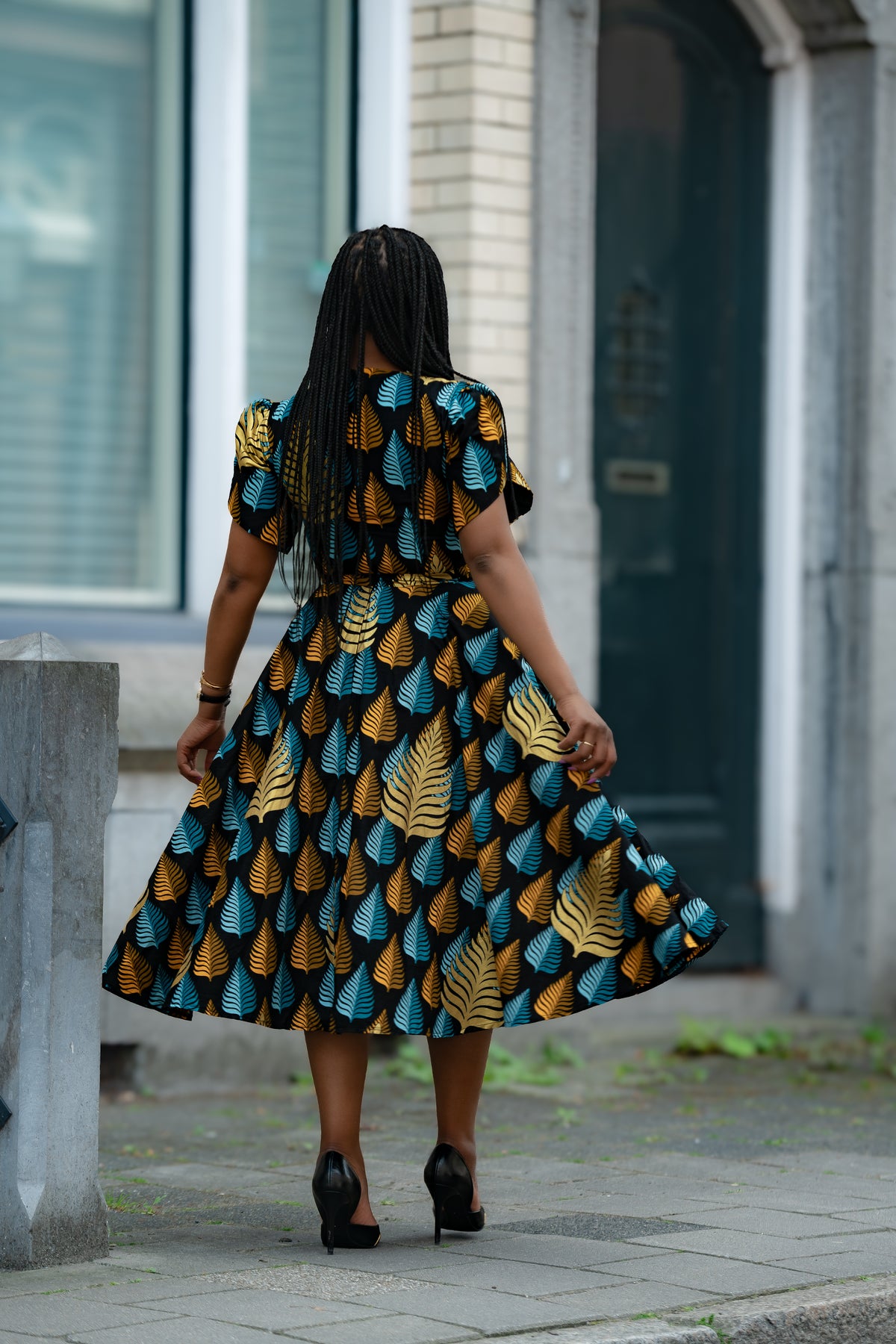 Beverly African Print Midi Dress
