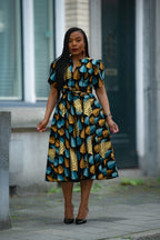 Beverly African Print Midi Dress
