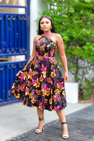 Didi Midaxi African Print Dress Dresses