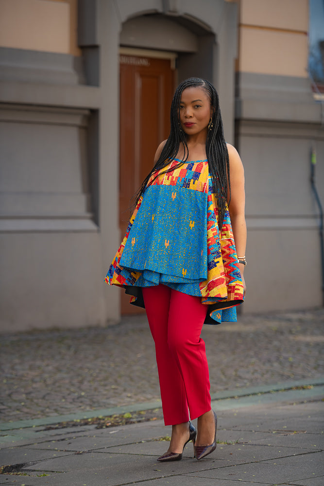 African print multicolor Women's Top