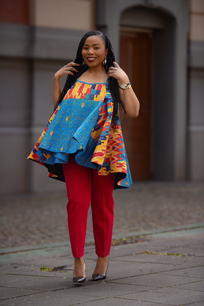 African print multicolor Women's Top