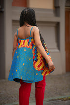 Back view African print Ankara occasion flare Top