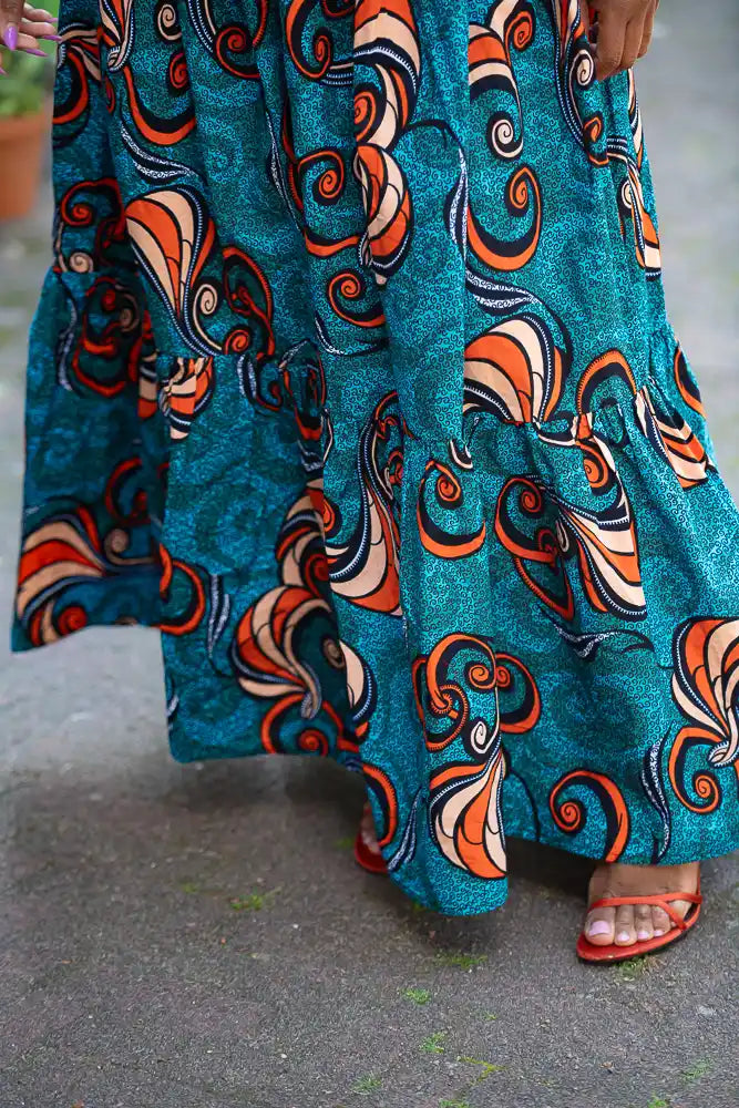 Close up of Ankara Cotton fabric