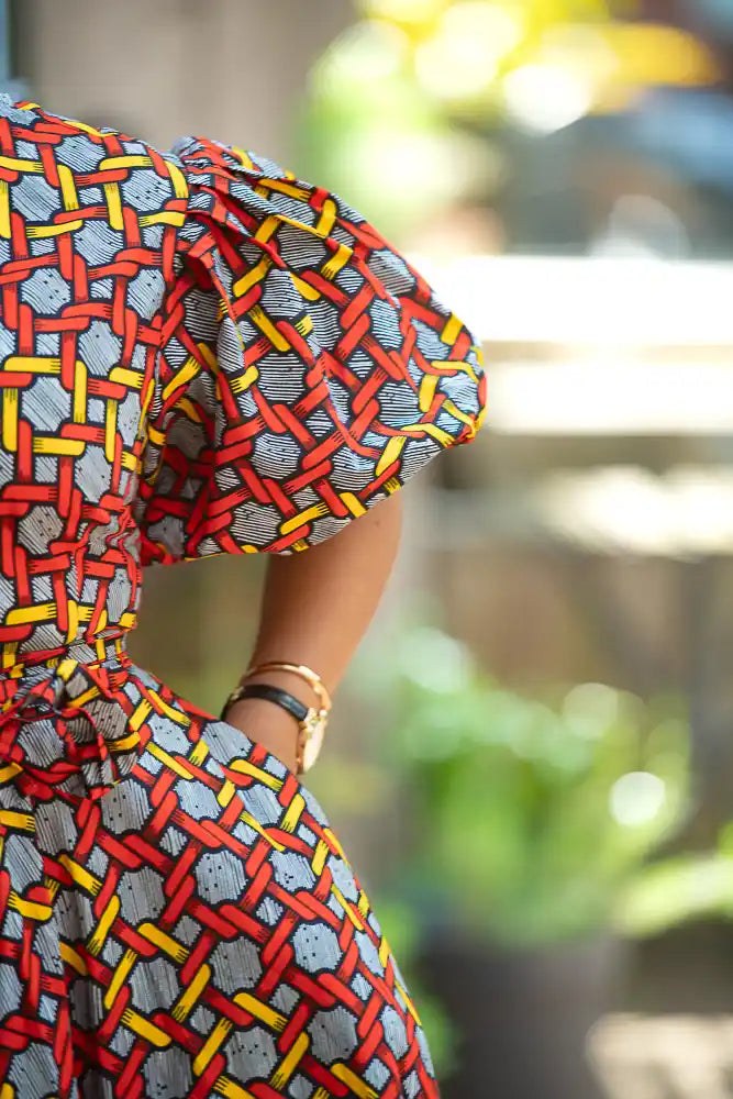 Olori Woven Print Maxi Dress