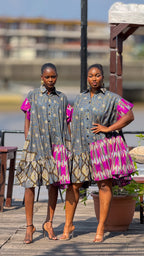 Tolulope Ankara Chic Shirt Dress
