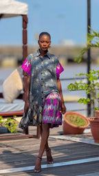 Tolulope Ankara Chic Shirt Dress