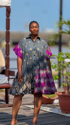Tolulope Ankara Chic Shirt Dress