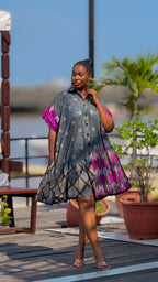 Tolulope Ankara Chic Shirt Dress