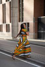 Side Angle of premium African Occasion Outfit