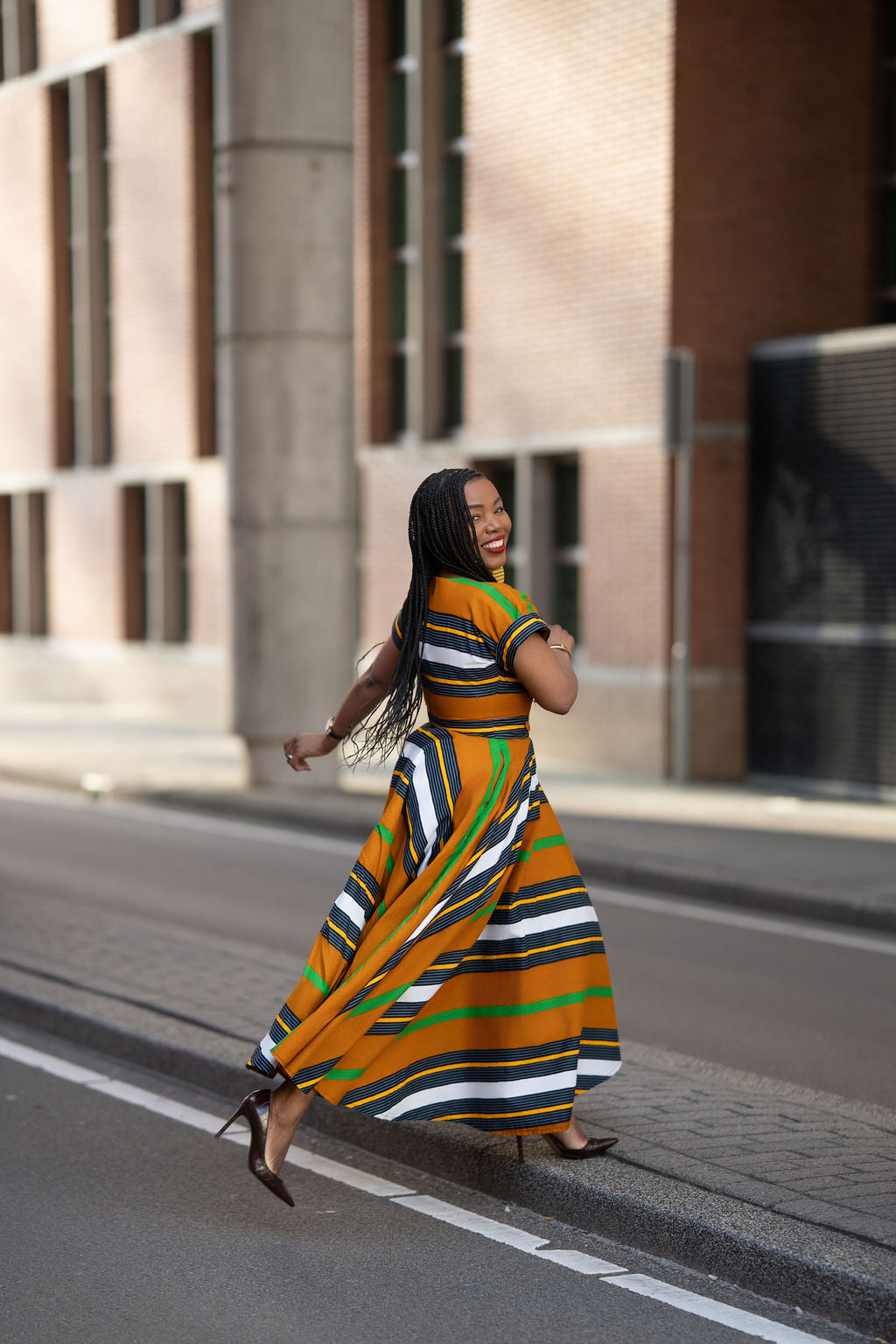 Side Angle of premium African Occasion Outfit