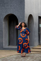 Women’s African print Ankara Maxi dress for Church & Celebrations