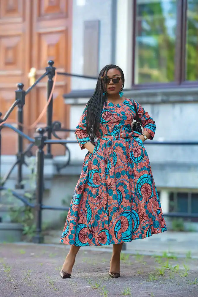 African print occasion dress for women 