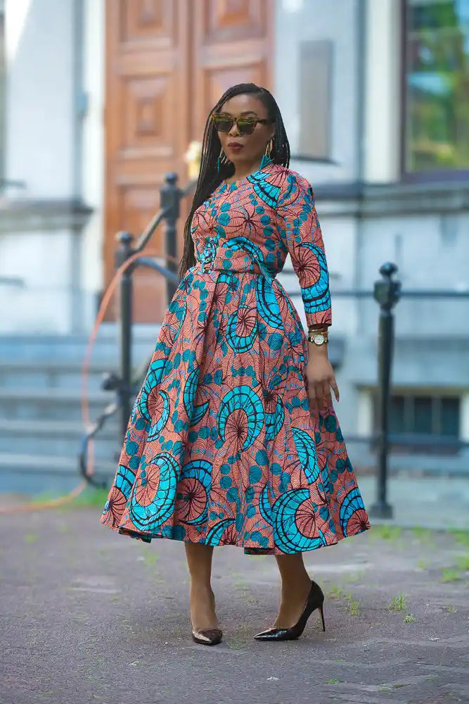 Handmade African Ankara maxi dress for special occasions