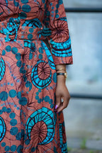 Belted Ankara African print Maxi dress 