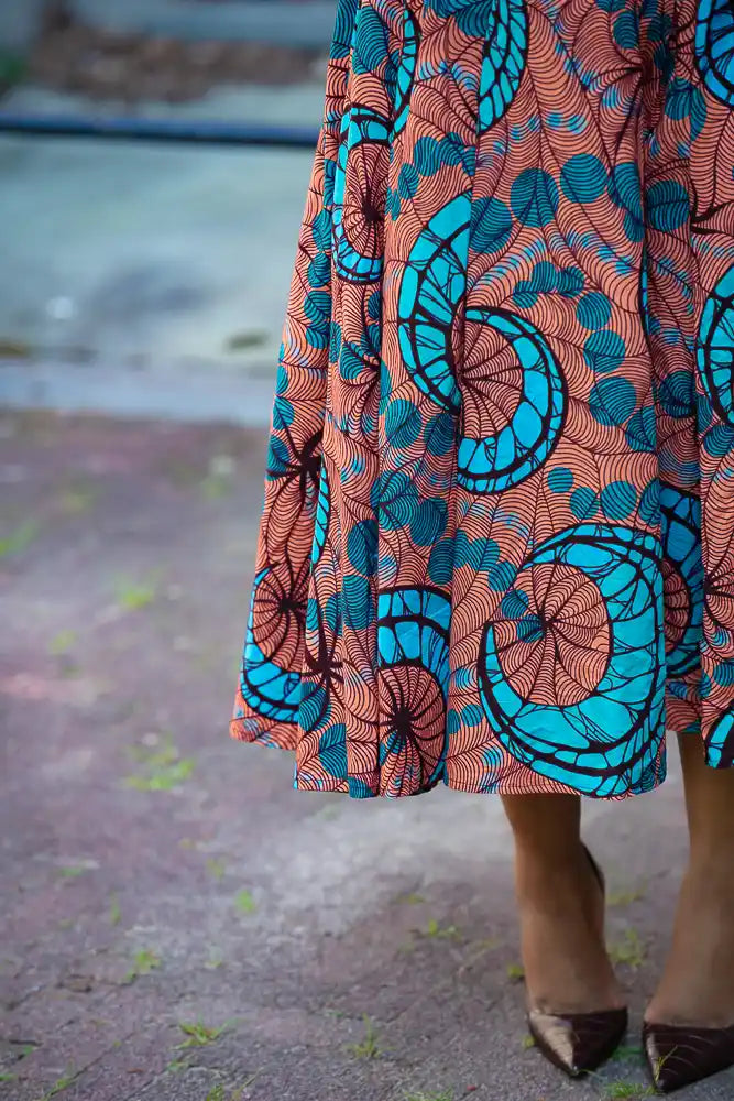 Close up of African Ankara wax print