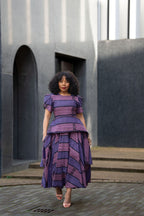 African print Ankara Maxi dress in Purple Women's Clothing