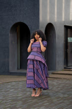 African print Ankara Maxi dress in Purple Women's Clothing