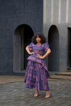 African print Ankara Maxi dress in Purple Women's Clothing