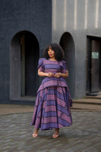African print Ankara Maxi dress in Purple Women's Clothing