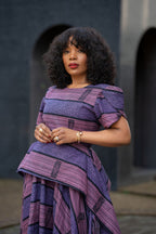African print Ankara Maxi dress in Purple Women's Clothing